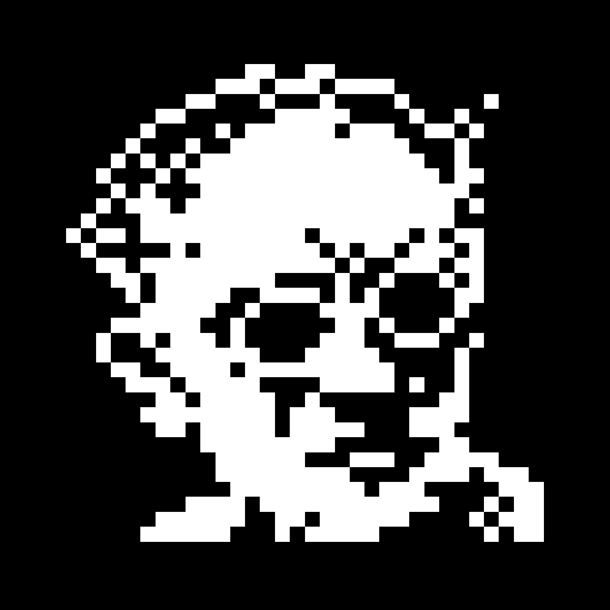 Black‑and‑white pixel portrait of Saadat Hasan Manto, his face emerging from minimal square pixels that explore depth through simplicity and stark contrast.
